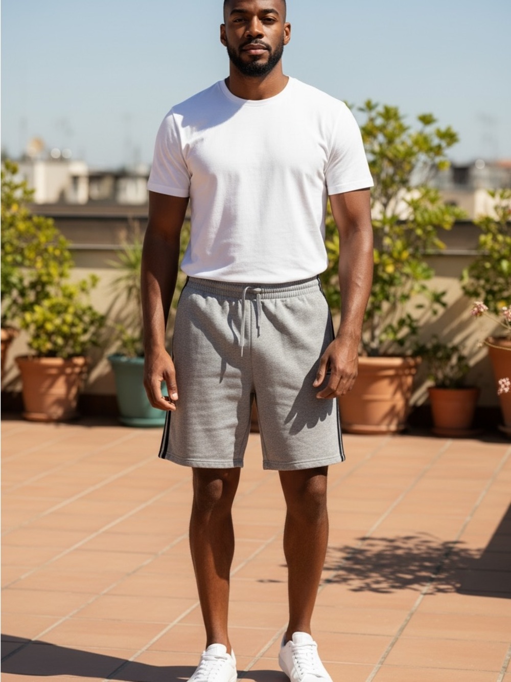 ADODAS MENS SZ LARGE ATHLETIC SWEAT SHORTS